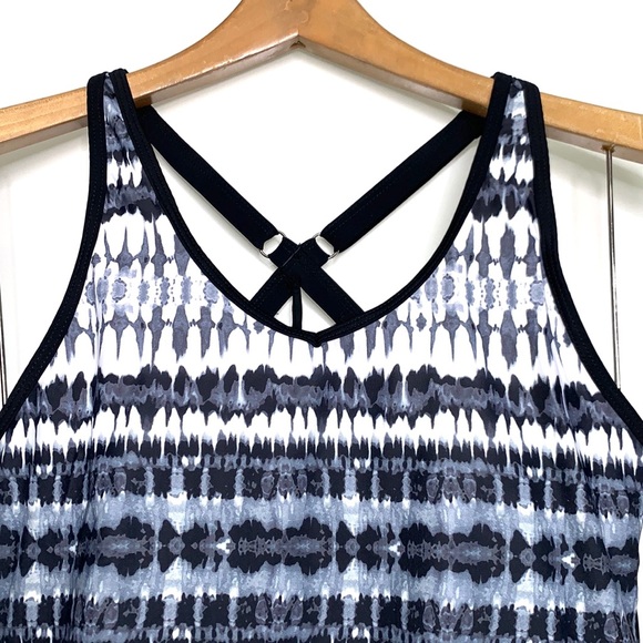 NWT YONIQUE White Black Tankini Swimsuits for Athletic Swim Tank Bathing Suit XS - Picture 3 of 8